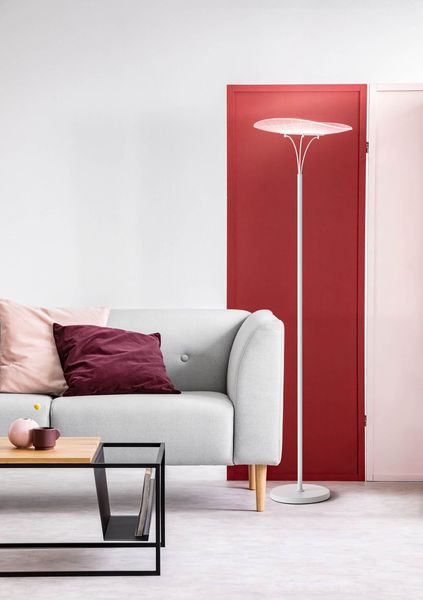 Fabas Luce LED Stehleuchte Vela 1750x360mm 24W Warmweiß Weiß dimmbar