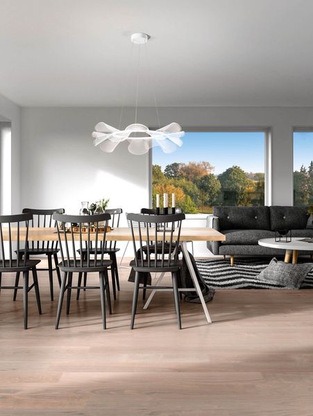 Fabas Luce LED Pendelleuchte Sylvie Ø720mm 40W Warmweiß Weiß dimmbar