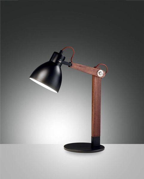 Fabas Luce Tischleuchte Sveva E27 730x410mm Schwarz