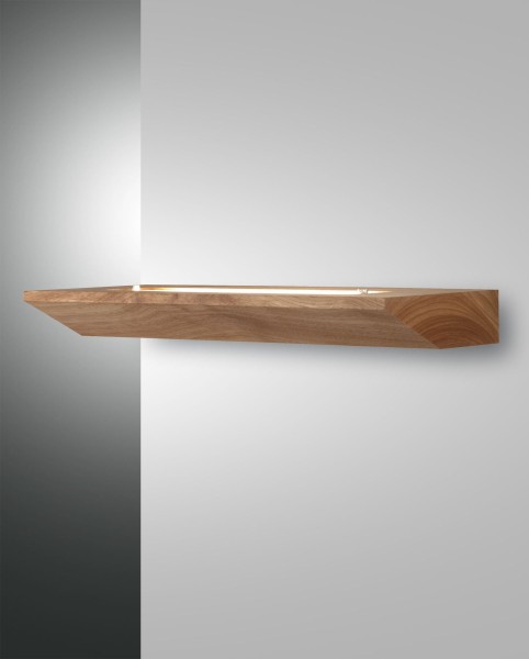 Fabas Luce LED Wandleuchte Linus 45x170mm 14W Warmweiß Eichenholz dimmbar