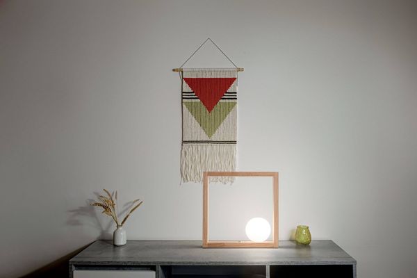 Fabas Luce LED Tischleuchte Kark 300x80mm 5W Warmweiß Eichenholz dimmbar