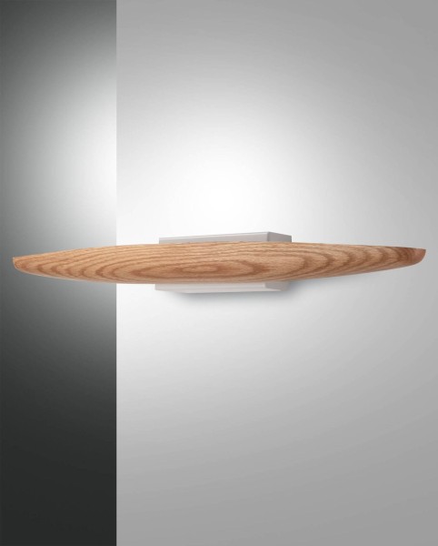 Fabas Luce LED Wandleuchte Ribot 60x90mm 17W Warmweiß Eichenholz dimmbar