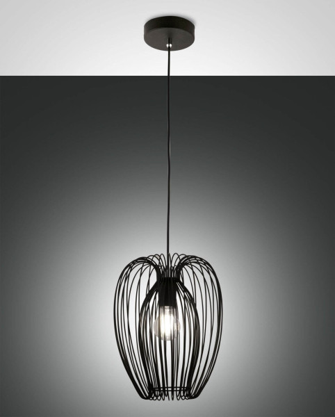 Fabas Luce Pendelleuchte Camp E27 Ø250mm Schwarz
