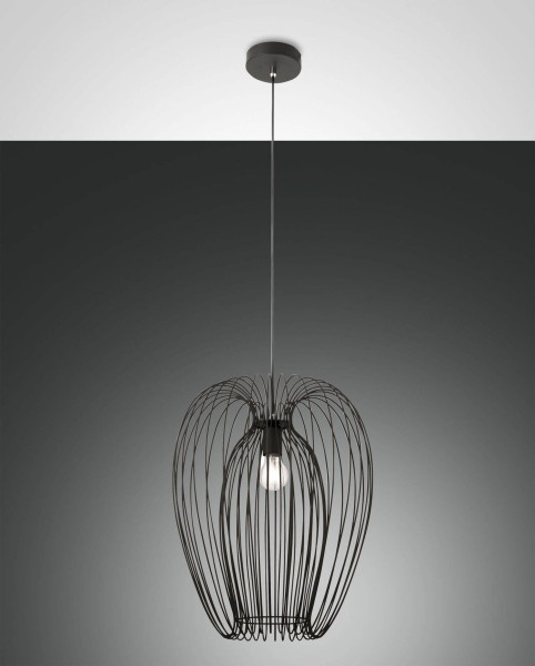 Fabas Luce Pendelleuchte Camp E27 Ø400mm Schwarz