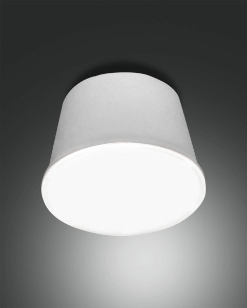 Fabas Luce LED Außen-Leuchtenkopf zu Akkuleuchten Set Armanda Ø100mm 3W Warmweiß IP54 Weiß dimmbar Akku