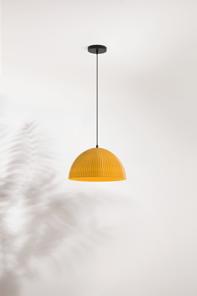 Fabas Luce Carola E27 Pendelleuchte Senffarbe 3757-40-367