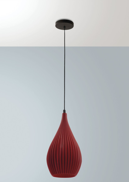 Fabas Luce Lisa E27 Pendelleuchte Bordeaux 3759-40-133
