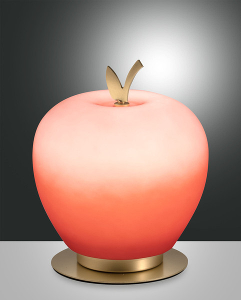 Fabas Luce Wendy LED Tischleuchte 8W dimmbar warmweiß Rot / Messing satiniert 3762-30-104