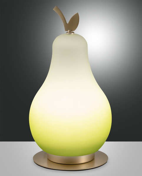 Fabas Luce Wilma LED Tischleuchte 8W dimmbar warmweiß Grün / Messing satiniert 3763-30-155