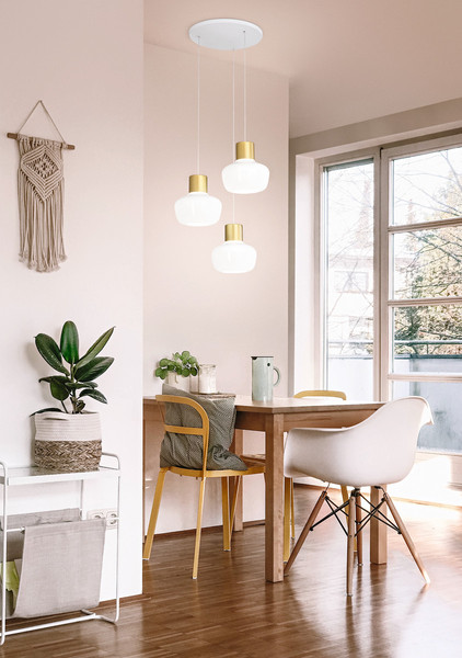 Fabas Luce Kino LED Pendelleuchte 36W dimmbar warmweiß Weiss 3767-47-102