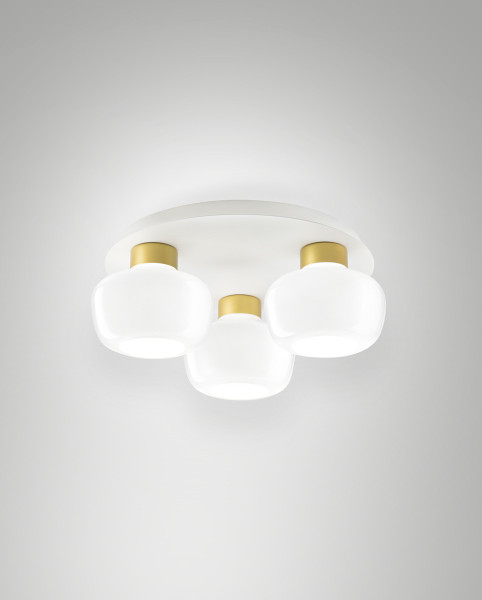 Fabas Luce Kino LED Deckenleuchte 36W dimmbar warmweiß Weiss 3767-65-102