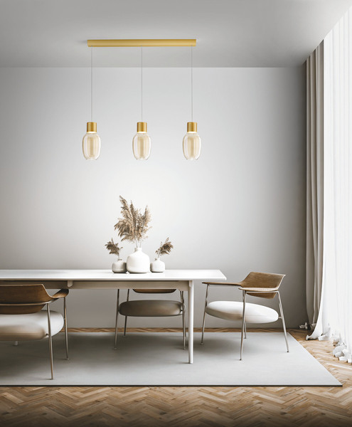 Fabas Luce Lapo LED Pendelleuchte 36W dimmbar warmweiß Cognac 3768-48-365