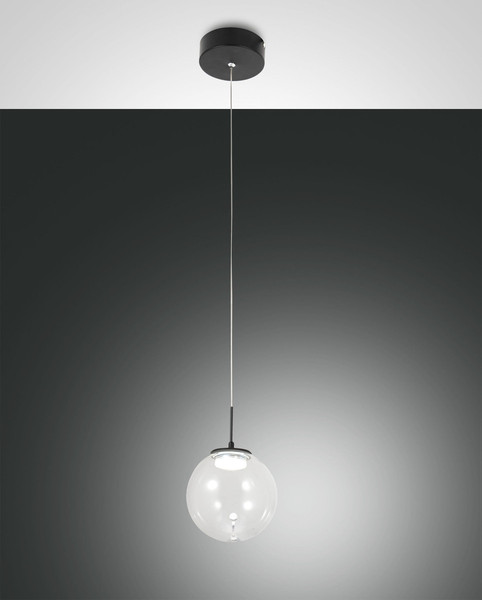 Fabas Luce Ariel LED Pendelleuchte 8W dimmbar steuerbare Lichtfarbe Transparent/Tropfen 3770-40-372