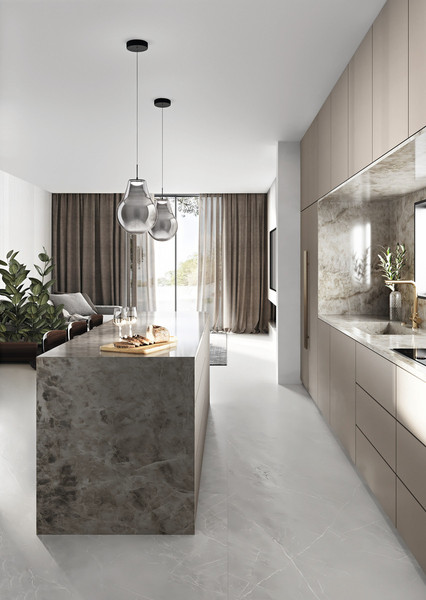 Fabas Luce Noa LED Pendelleuchte 14W dimmbar steuerbare Lichtfarbe Grau transparent 3772-40-126