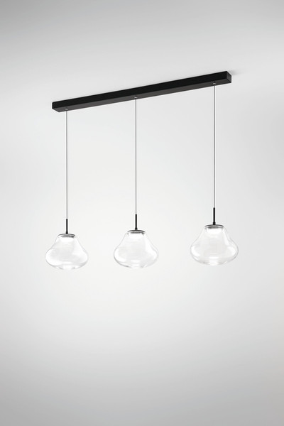 Fabas Luce Deva LED Pendelleuchte 42W dimmbar steuerbare Lichtfarbe Transparent 3774-48-241