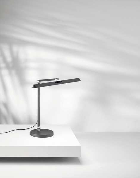 Fabas Luce Beba LED Tischleuchte 12W dimmbar steuerbare Lichtfarbe Anthrazit 3775-30-282