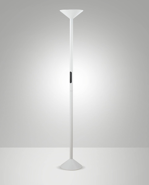Fabas Luce LED Stehleuchte Tratto 50W dimmbar 2700/3200/4000K CCT warm-/neutralweiss Weiß Metall 176cm