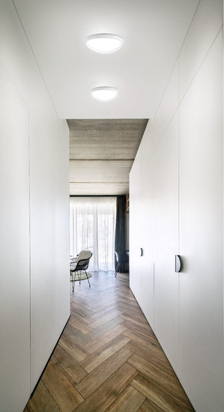 Fabas Luce LED Deckenleuchte Quirk 38W dimmbar 2700/3200/4000K CCT warm-/neutralweiss Weiß Metall Ø42cm