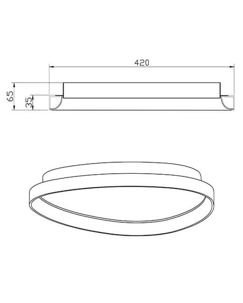 Fabas Luce LED Deckenleuchte Quirk 38W dimmbar 2700/3200/4000K CCT warm-/neutralweiss Messing satiniert Metall Ø42cm