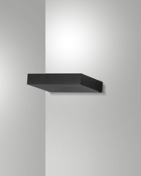 Fabas Luce LED Wandleuchte Guia 18W 3000K warmweiss Schwarz Metall 17x13cm