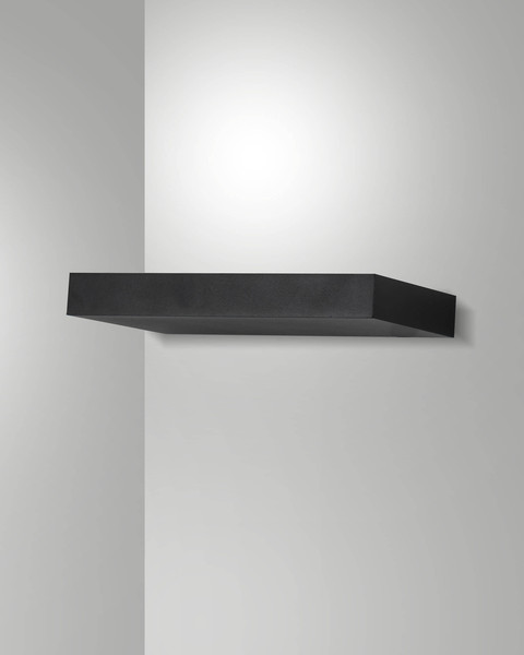 Fabas Luce LED Wandleuchte Guia 24W 3000K warmweiss Schwarz Metall 24x13cm