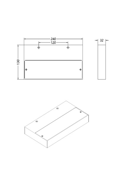 Fabas Luce LED Wandleuchte Guia 24W 3000K warmweiss Schwarz Metall 24x13cm