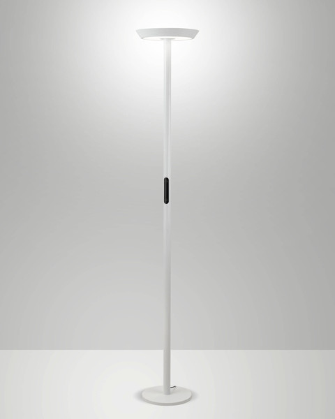 Fabas Luce LED Stehleuchte Fizz 60W dimmbar 2700/3200/4000K CCT warm-/neutralweiss Weiß Metall 179cm