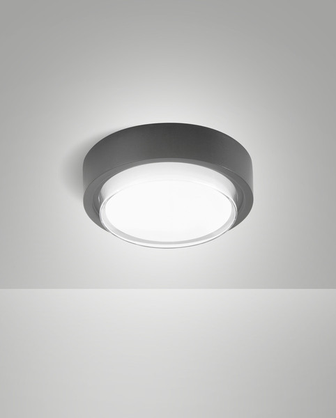 Fabas Luce OWEN DARK GREY LED Deckenleuchte 12W warmweiß Dunkel Grau 6547-61-294