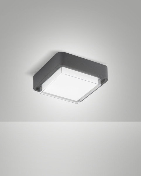 Fabas Luce DIUK DARK GREY LED Deckenleuchte 12W warmweiß Dunkel Grau 6548-61-294
