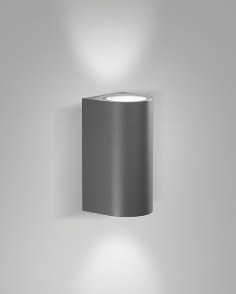 Fabas Luce HELI DARK GREY LED Wandleuchte 12W warmweiß Dunkel Grau 6559-26-294