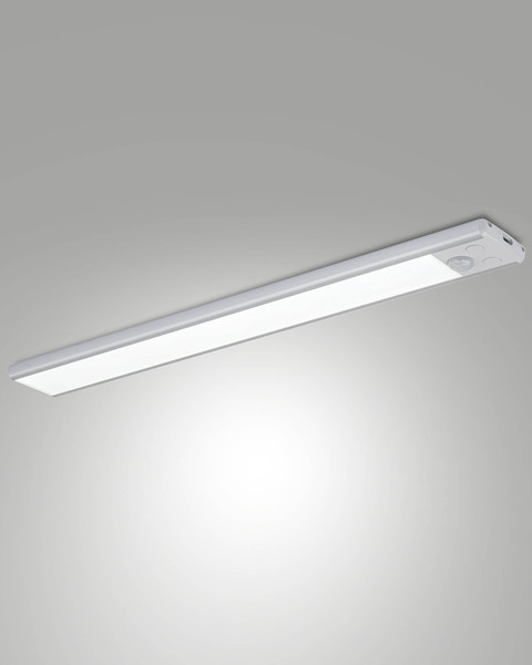 Fabas Luce LED Unterbauleuchte Riva 3W dimmbar 3000/4000/5700K CCT warm-/neutral-/tageslichtweiss Weiß Metall 60x4cm