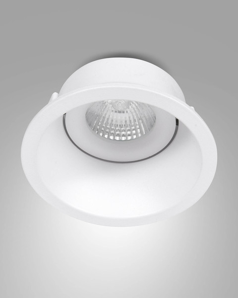 Fabas Luce Einbauleuchte Toodle rund GU10 Weiß Metall Ø9cm