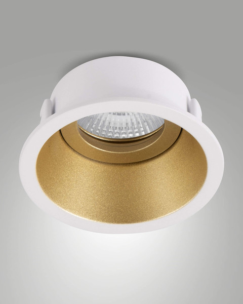 Fabas Luce Einbauleuchte Toodle rund GU10 Gold Metall Ø9cm