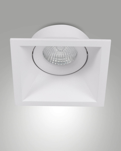 Fabas Luce Einbauleuchte Toodle quadratisch GU10 Weiß Metall 9x9cm