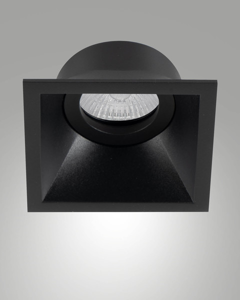 Fabas Luce Einbauleuchte Toodle quadratisch GU10 Schwarz Metall 9x9cm