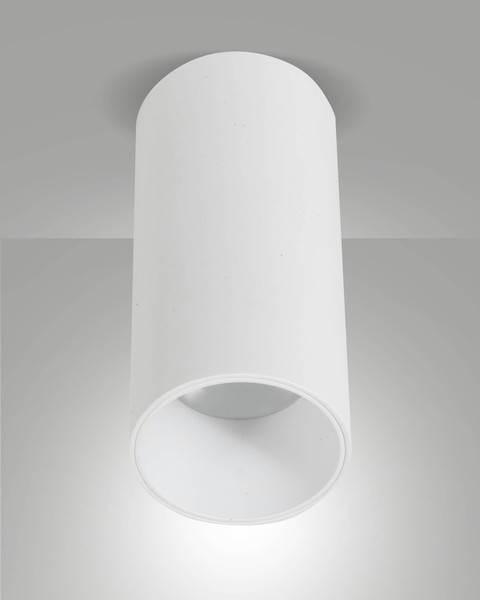 Fabas Luce LED Deckenleuchte Ray 15W IP40 3000K warmweiss Weiß Alu Ø7cm