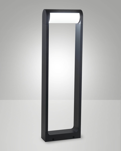 Fabas Luce LED Pollerleuchte Wild 12W IP65 3000K warmweiss schwenkbar Dunkelgrau Metall 18x7cm