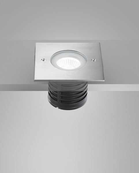 Fabas Luce WAKO 2 SILVER LED Außeneinbauleuchte 7.8W warmweiß Edelstahl 6908-02-414