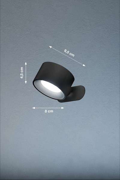 FHL Magnetic LED Wandleuchte 2W dimmbar Akku CCT einstellbare Lichtfarbe schwarz 830048