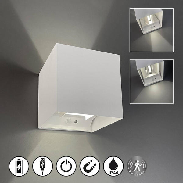 FHL Magnetic LED Wandleuchte 2-fach 0,9W warmweiss sandweiß 830072