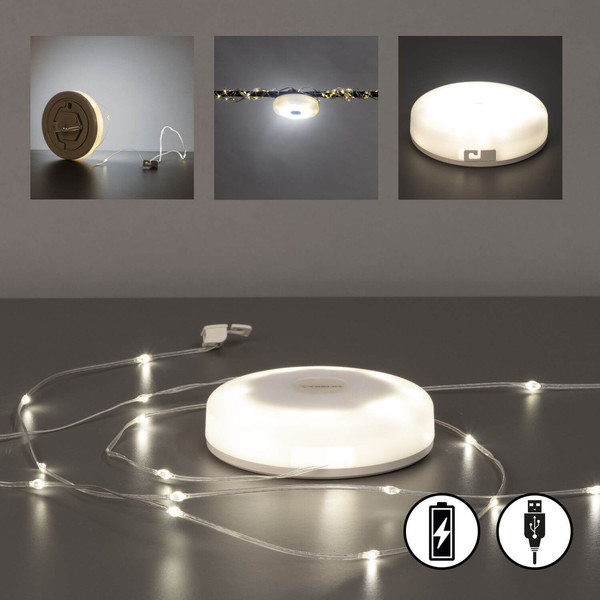 FHL Benni LED LED Lichterkette dimmbar Akku tageslichtweiss weiß 830077