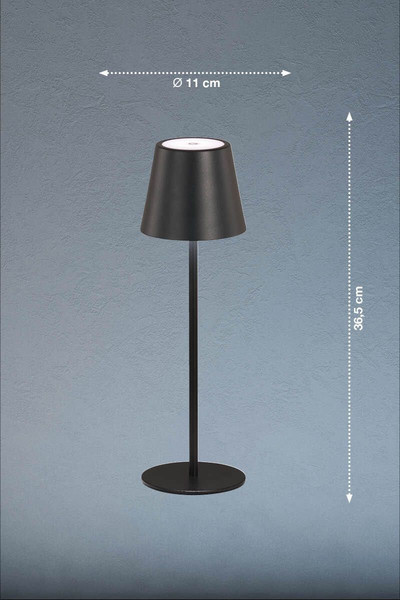 FHL Viletto LED Tischleuchte 2W dimmbar Akku warmweiss sandschwarz 850355