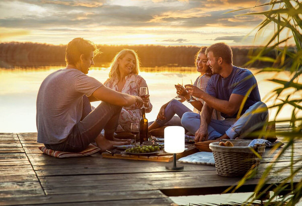 FHL Volterra Pro LED Tischleuchte 2W dimmbar Akku CCT einstellbare Lichtfarbe sandanthrazit 850383