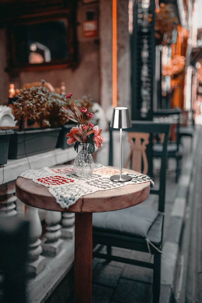 FHL Viletto LED Tischleuchte 2W dimmbar Akku warmweiss nickelfarben 850588