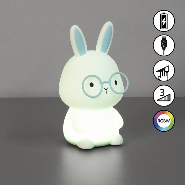 FHL Felix LED Tischleuchte 0,4W dimmbar Akku warmweiss blau 850851