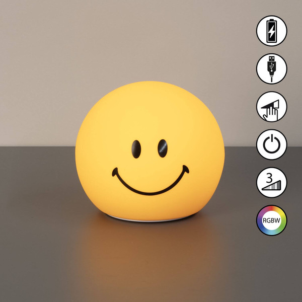 FHL GlowMoji LED Tischleuchte 0,3W dimmbar Akku warmweiss gelb 850866
