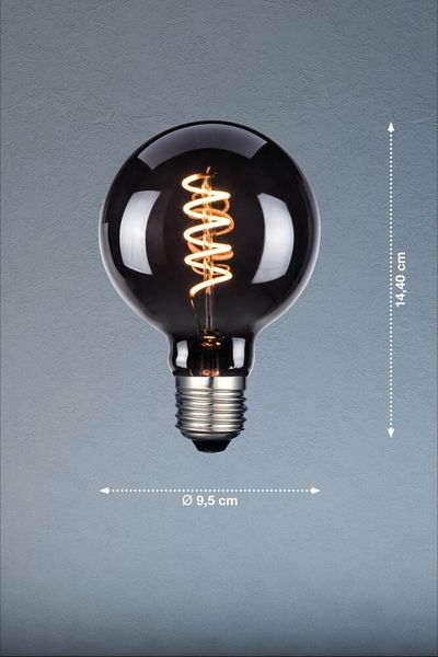 FHL Elegance LED LED Vintage Filament Lampe, Retro E27 4W Extra-warmweiss rauch