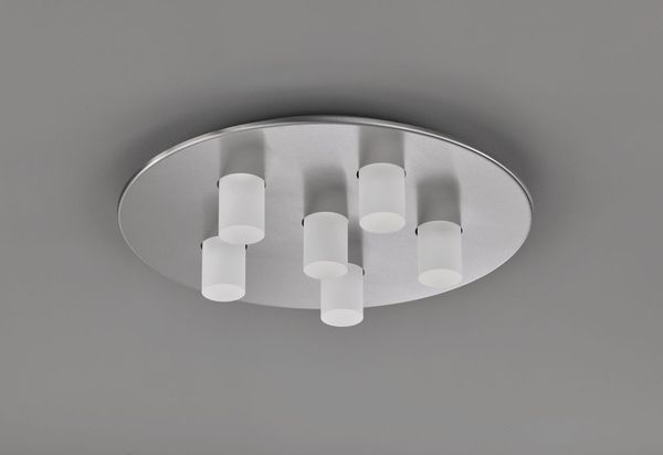 Fischer & Honsel Cap LED Deckenleuchte 6-fach 6x4W warmweiss dimmbar nickel 20666
