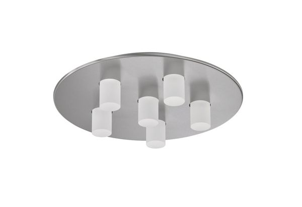 Fischer & Honsel Cap LED Deckenleuchte 6-fach 6x4W warmweiss dimmbar nickel 20666