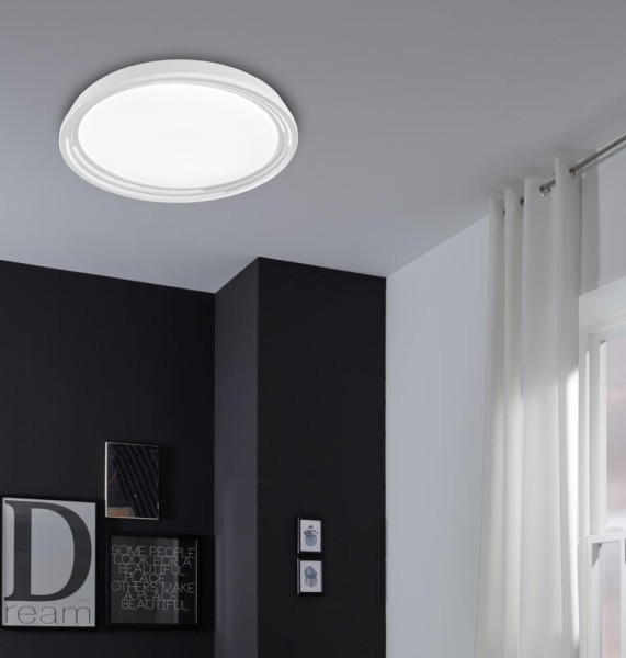 Fischer & Honsel Dua LED Deckenlampe 52cm 32W warmweiss dimmbar weiß 20808